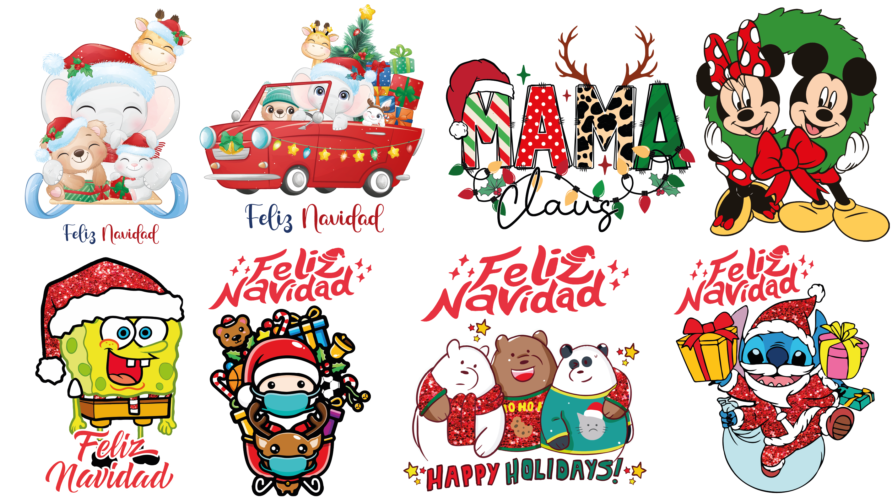 Pliego DTF Textil Temática Navidad – Ref. 051