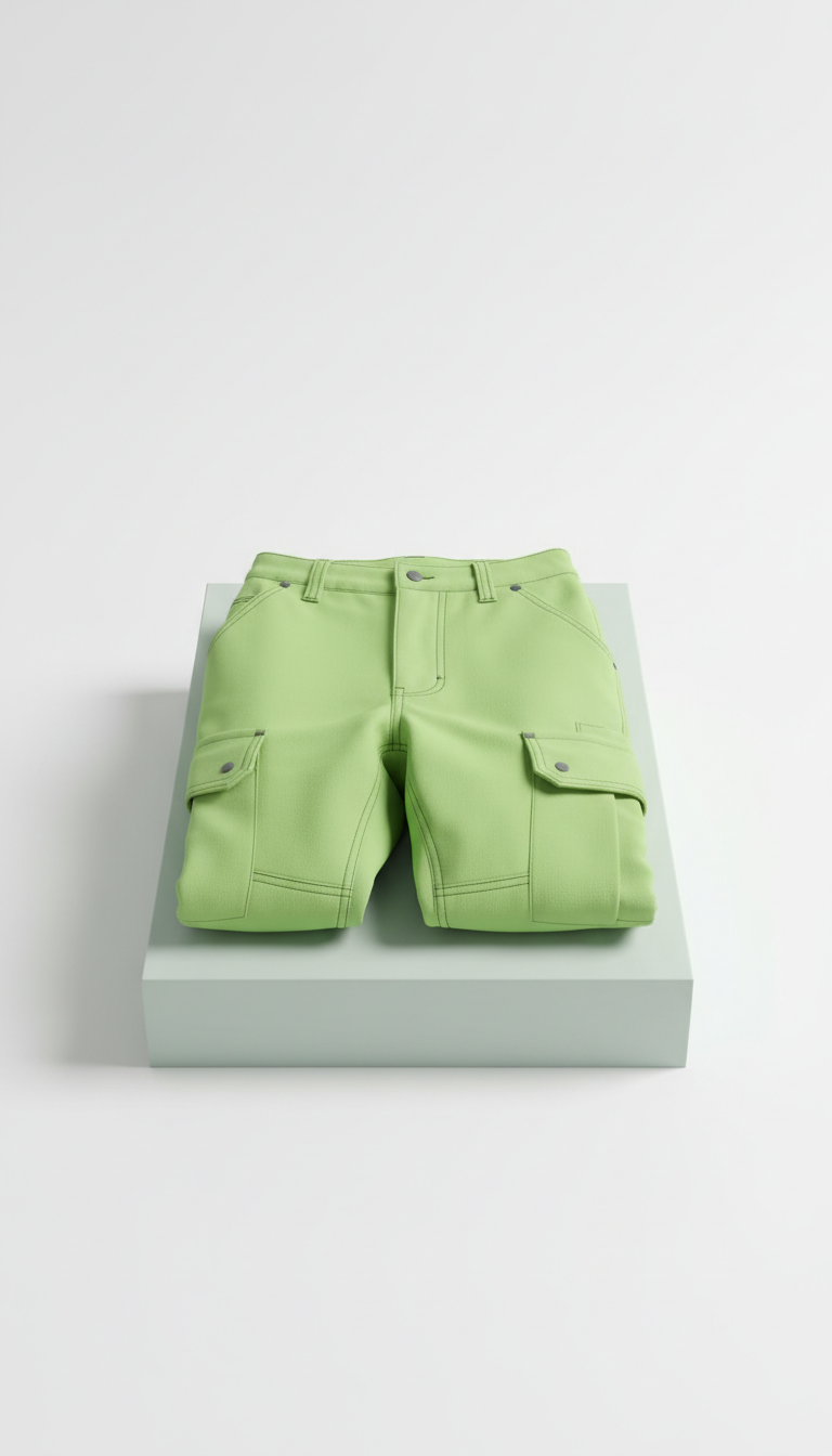Pantalón cargo con detalles lima activa