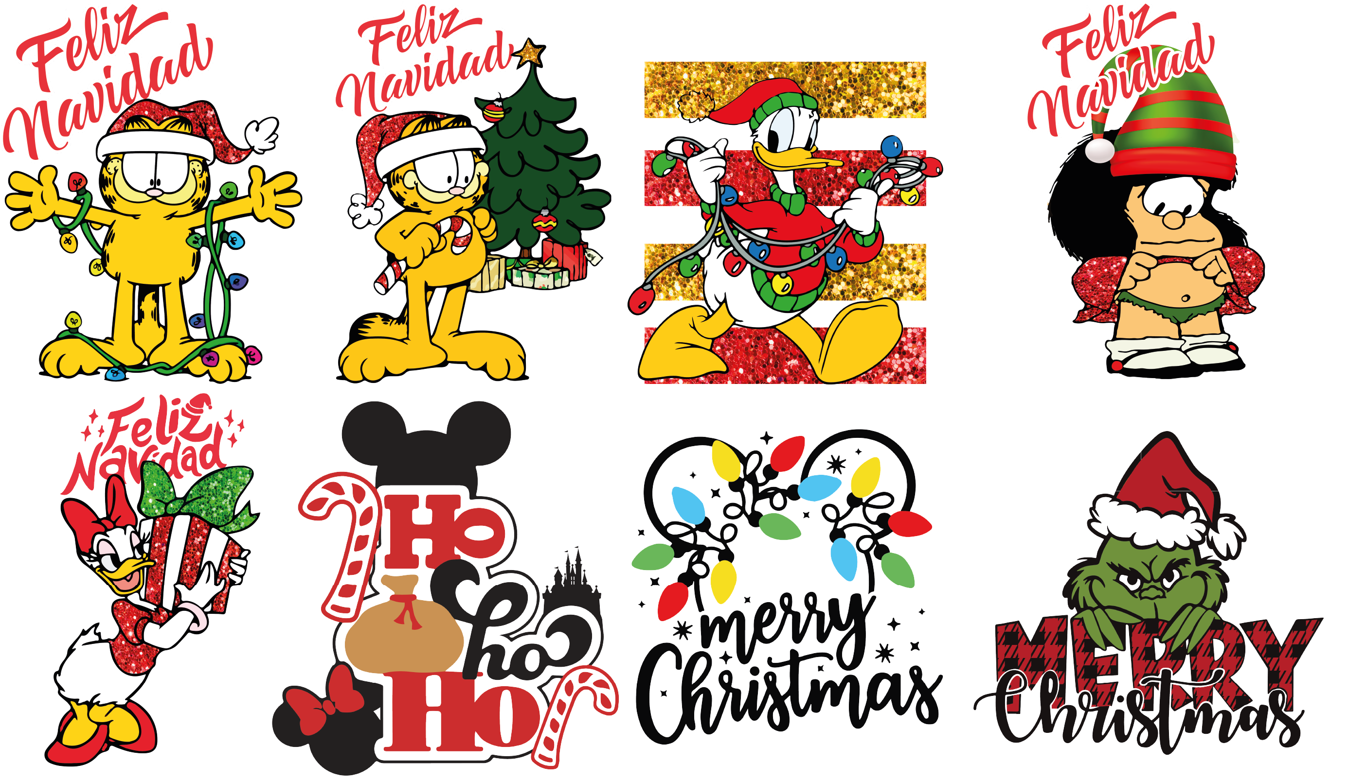 Pliego DTF Textil Temática Navidad – Ref. 054