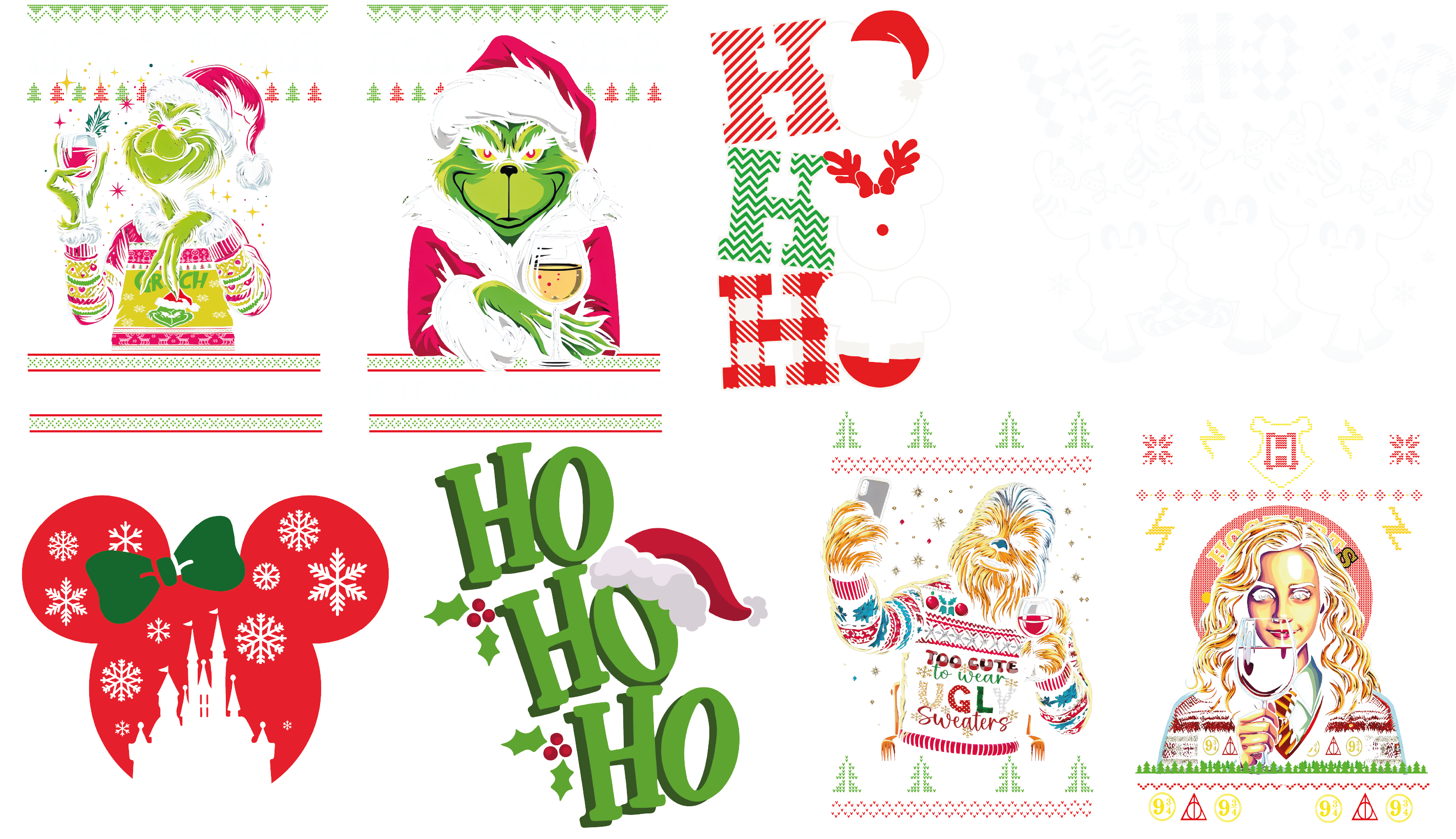 Pliego DTF Textil Temática Navidad – Ref. 055